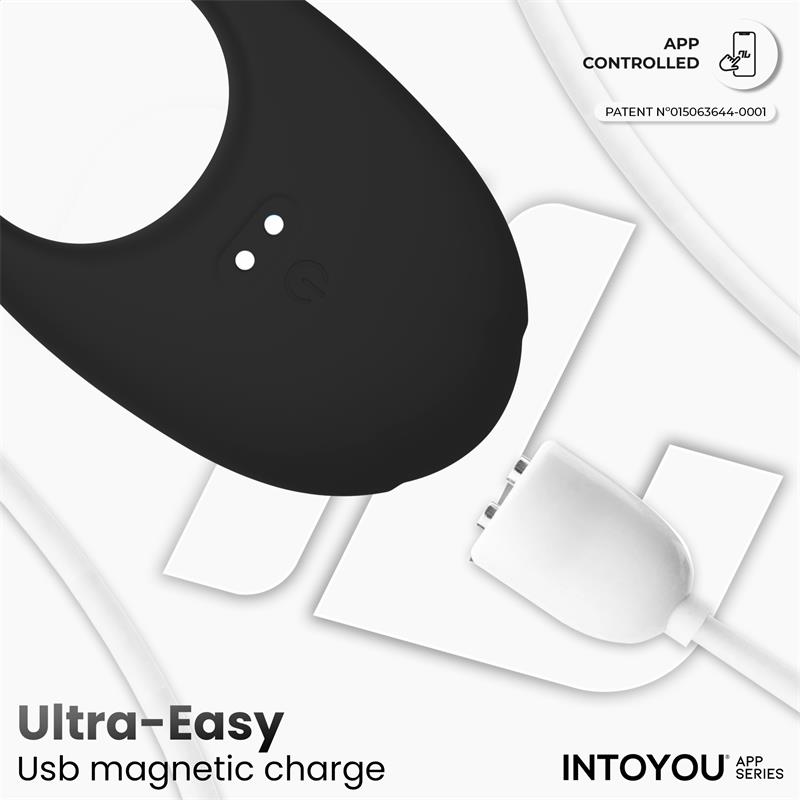 Ringo Anillo Vibrador con APP Unibody Negro - Imagen 6