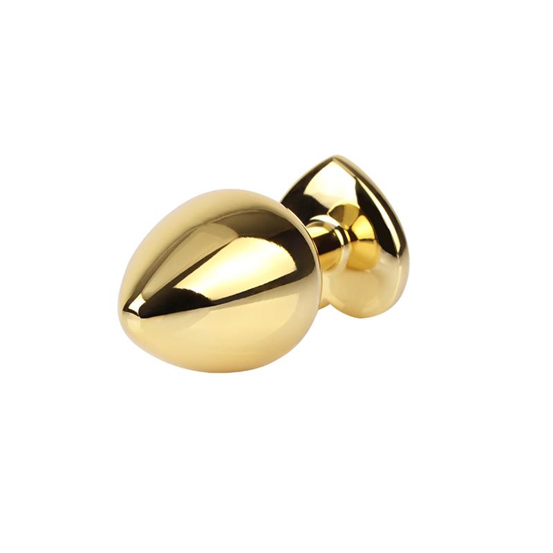 Rosy Heart Plug Anal dorado con Joya Talla M - Imagen 4