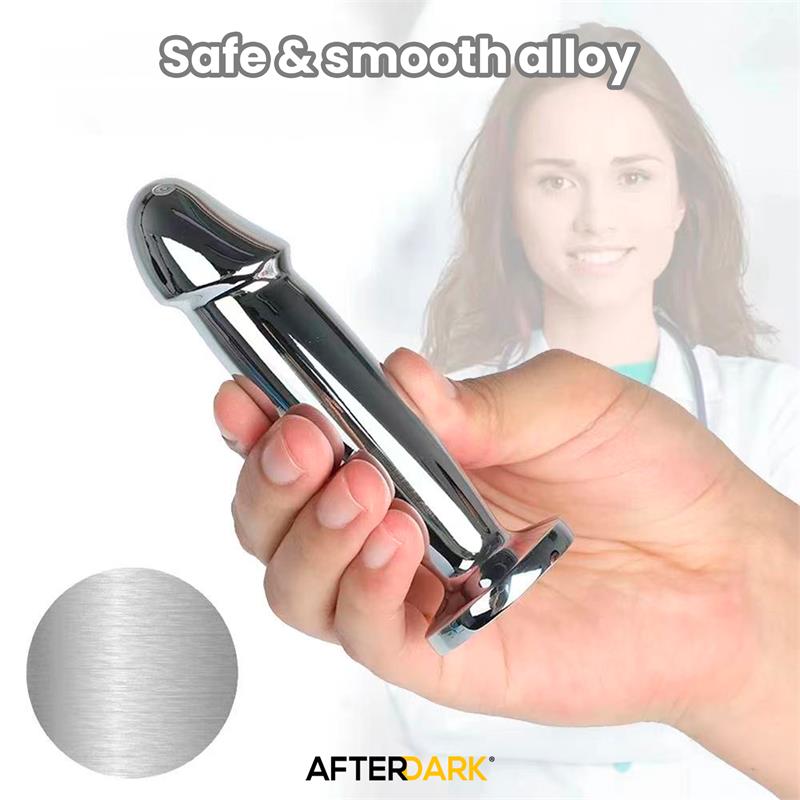 Sarmy Plug Anal Cromado con Vibración USB Magnético Talla S - Imagen 6
