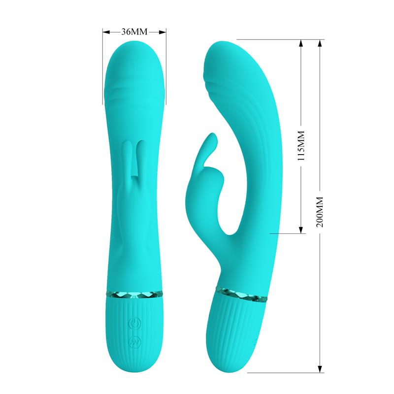 Scocco Vibrador con Rabbit Turquesa - Imagen 4