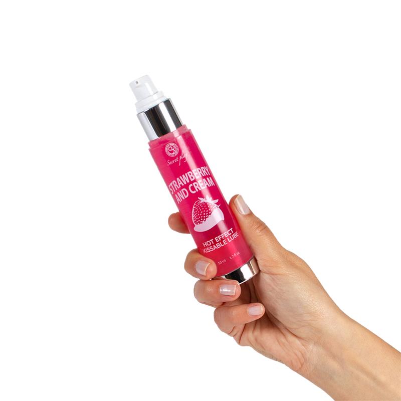 Lubricante Efecto Calor Fresas con Nata 50 ml - Imagen 4