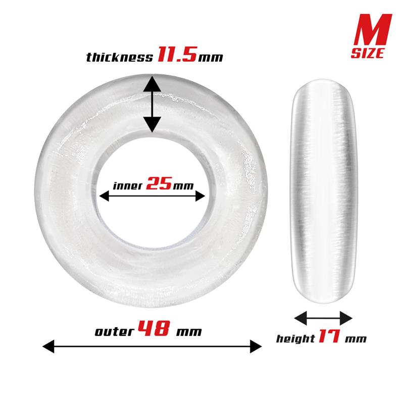 Set 3 Anillo para el Pene Flexible Transparentes - Imagen 4
