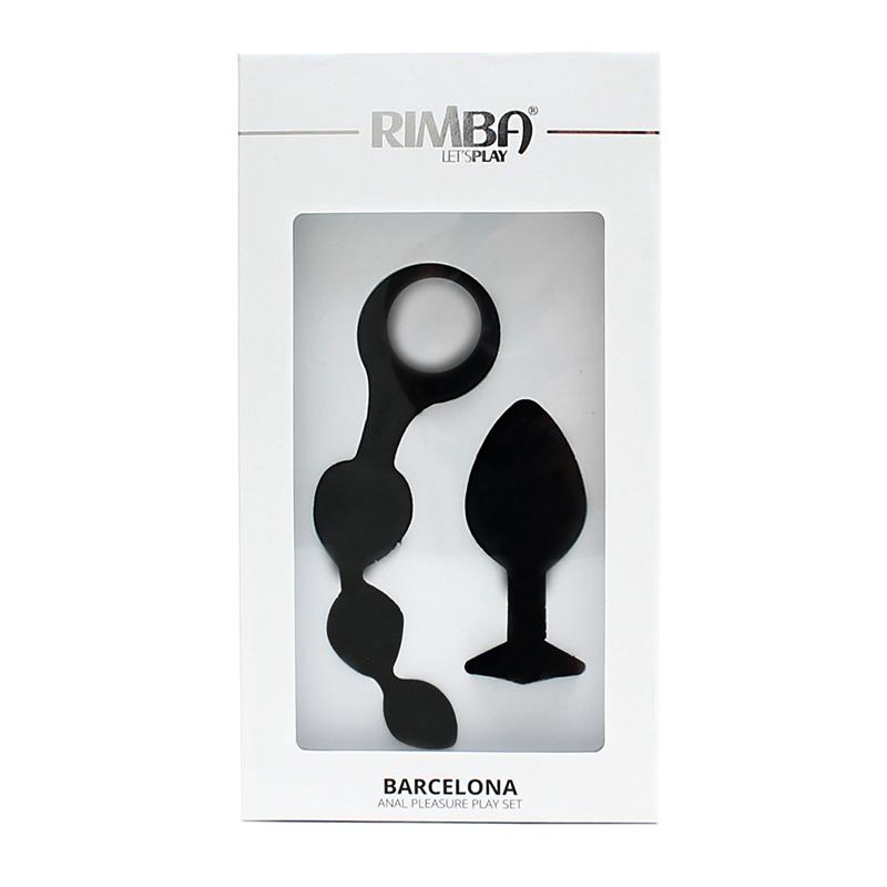 Set de 2 Juguetes Anales Barcelona Negro - Imagen 3