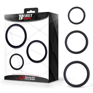 Set de 3 Anillos para el Pene Silicona S, M y L
