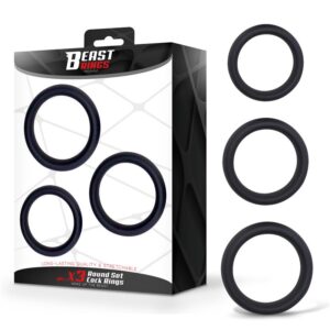 Set de 3 Anillos para el Pene Silicona S, M y L