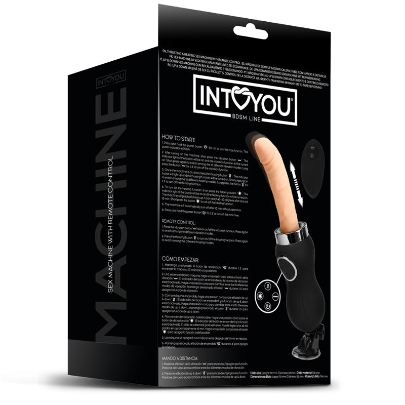 Sex Machine Vibración, Thrusting y Calor Control Remoto USB - Imagen 3