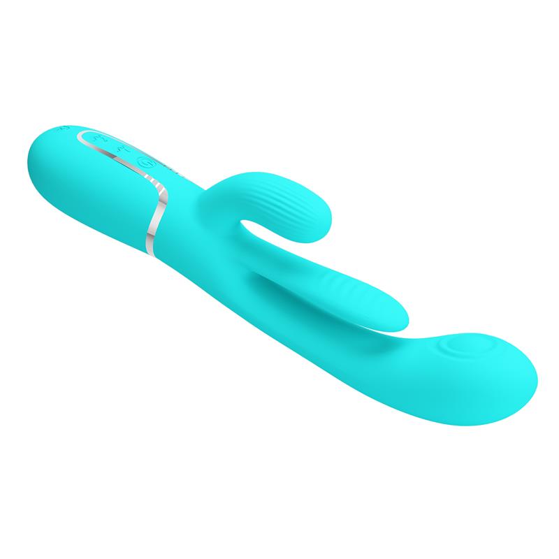 Shania Vibrador con Lengua y Thumping Turquesa - Imagen 4