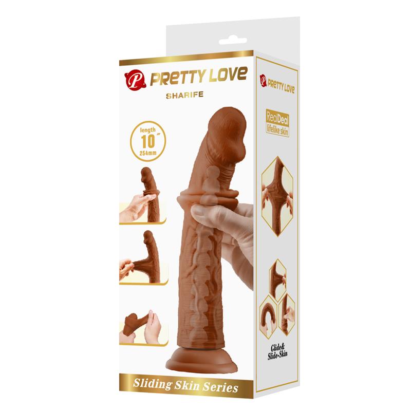 Sharife Dildo con Piel Deslizante-Retractil 25 cm - Imagen 3