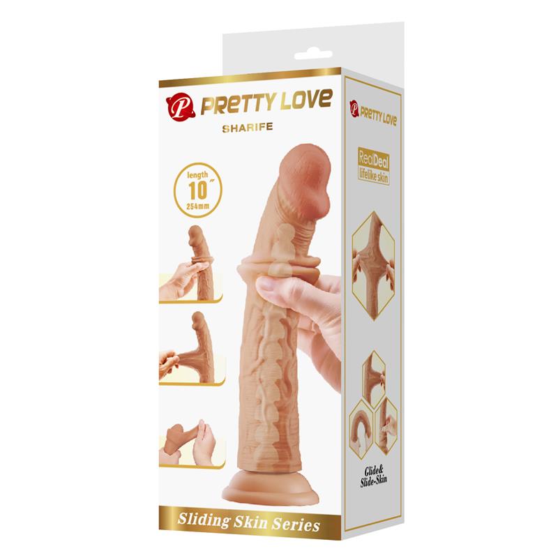 Sharife Dildo con Piel Deslizante-Retractil 25 cm - Imagen 6