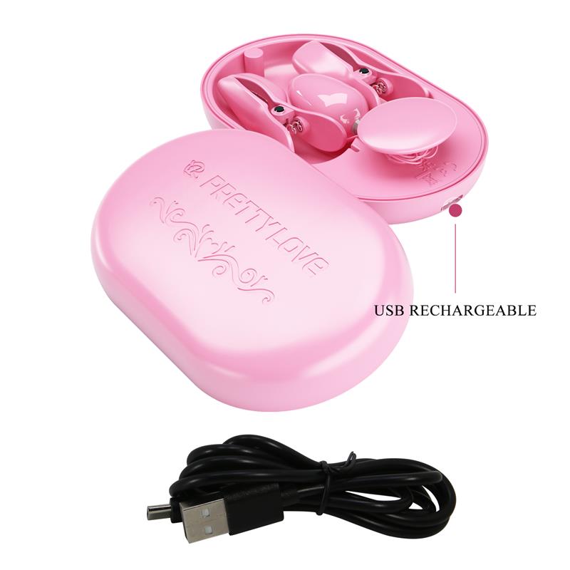 Surprise Box Huevo Vibrador y Pinzas para Pezones con Electro Estimulación Rosa - Imagen 5