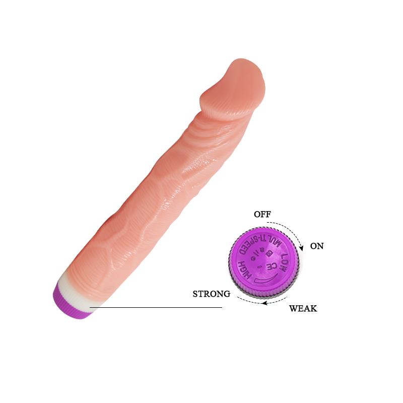 Vibrador Color Natural 22 cm - Imagen 4