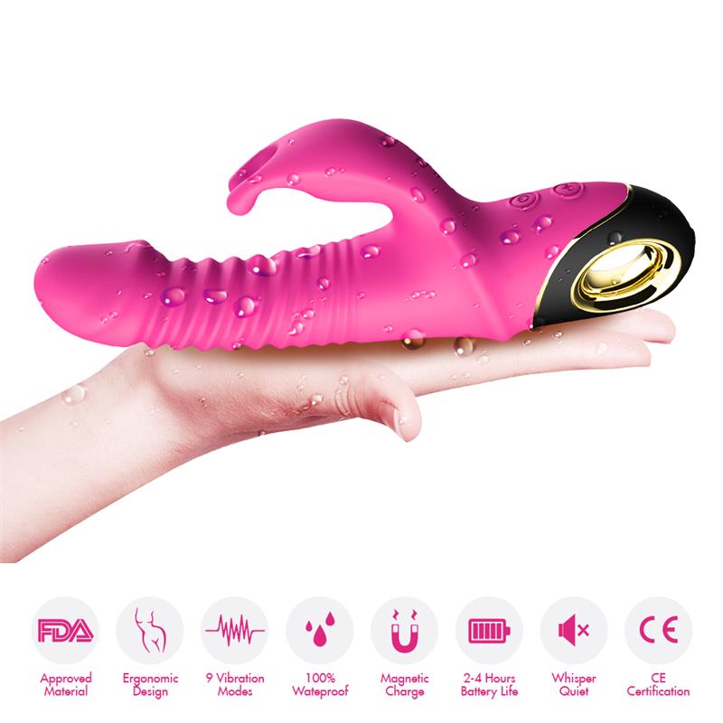 Vibrador con Thrusting y Oscilación 360º Rosa - Imagen 3