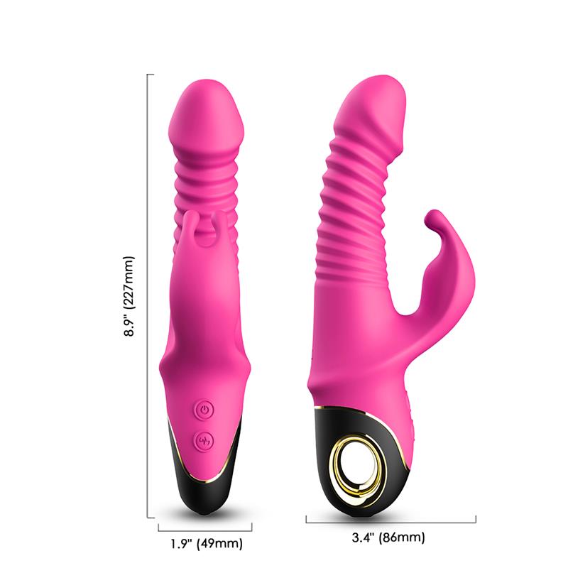 Vibrador con Thrusting y Oscilación 360º Rosa - Imagen 4