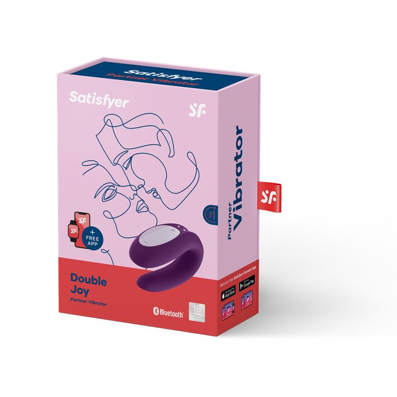 Vibrador para Parejas con APP Double Joy Violeta - Imagen 3