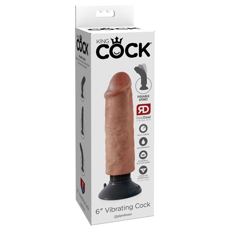 Vibrador Realista 6 Bronceado - Imagen 3