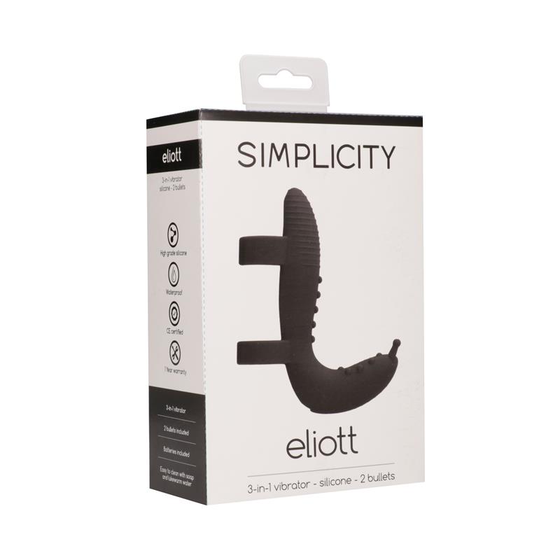 Set Extensión Vibrador Eliott Negro - Imagen 4